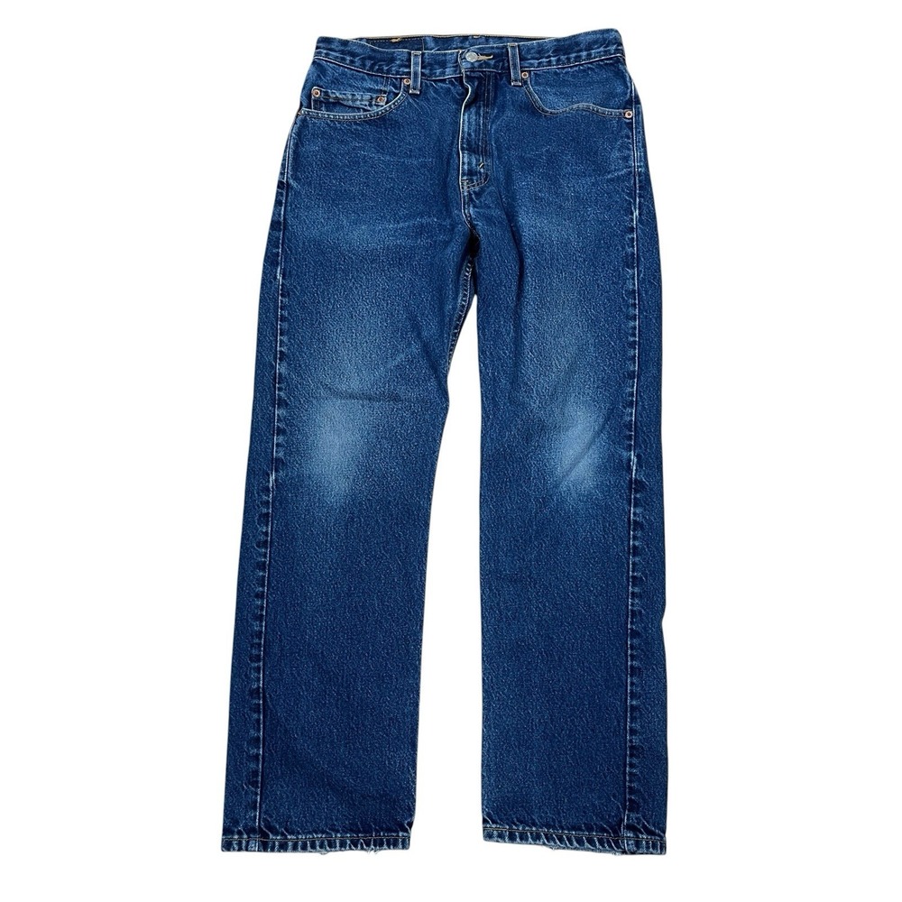 Levis 505 Vintage Straight Jeans 32x29 Medium Wash 100% Cotton Denim Mexico Made